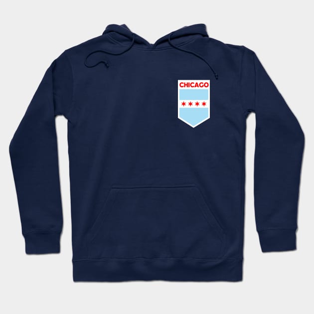 Chicago City Flag Emblem Hoodie by SLAG_Creative